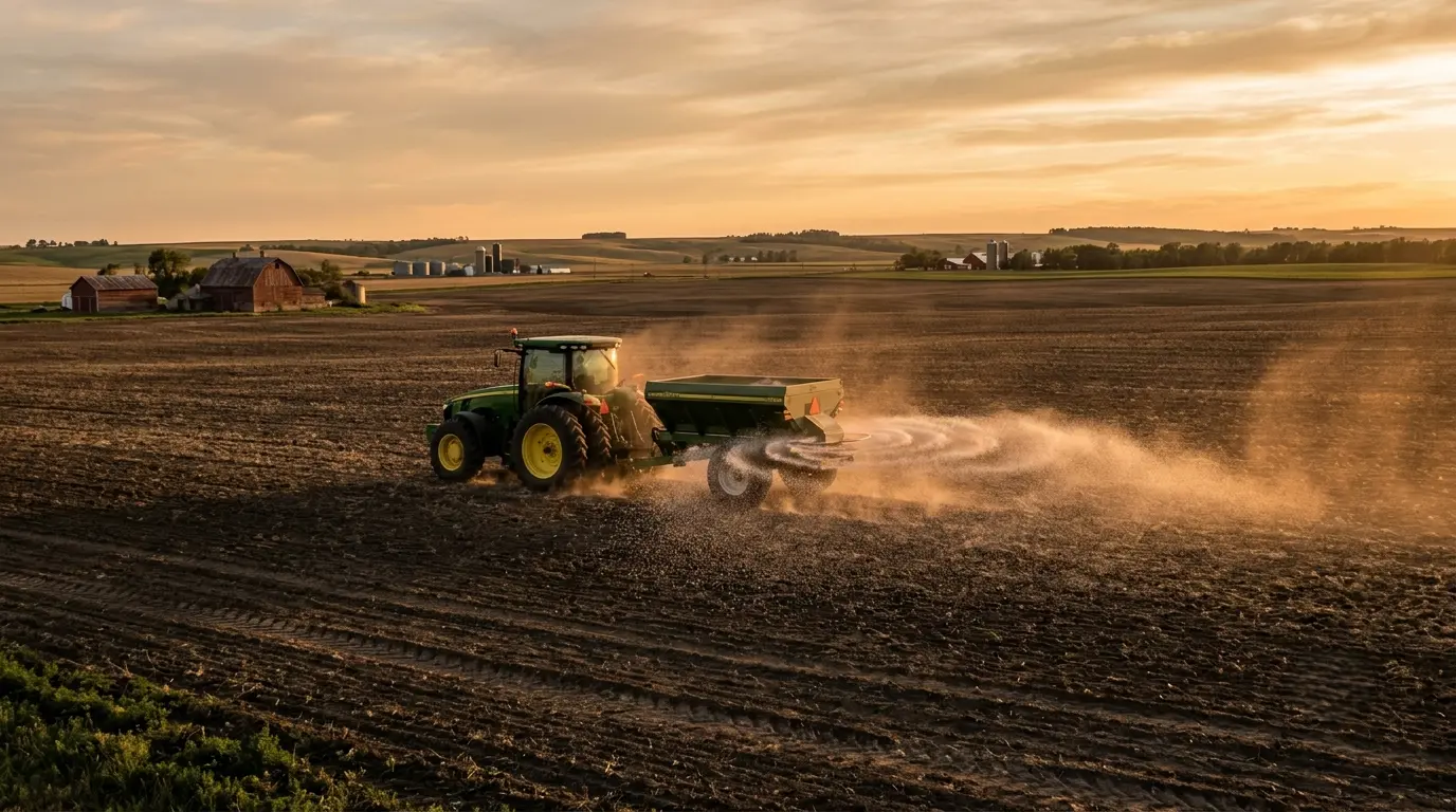 Applying Spanish River Carbonatite across a field